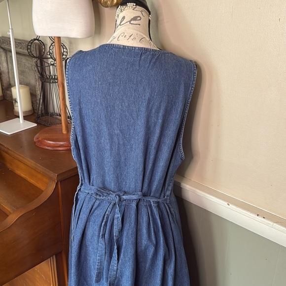 Blue Embellished Pleated Maxi Sundress - Picture 3 of 3